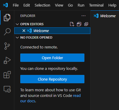 vscode Open Remote Folder - vscode 원격 폴더 열기